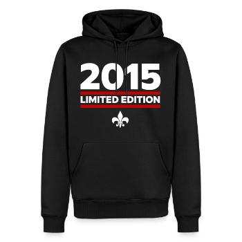 Édition limitée 2015 - Sweat à capuche Premium bio Homme - noir - Devant - Nico (187cm)