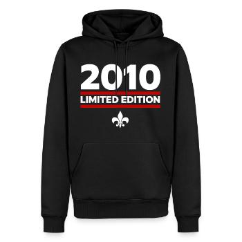 2010 Limited Edition - Men’s Premium Organic Hoodie - black - Front - Nico (187cm)