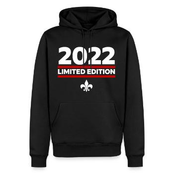 2022 Limited Edition - Men’s Premium Organic Hoodie - black - Front - Nico (187cm)