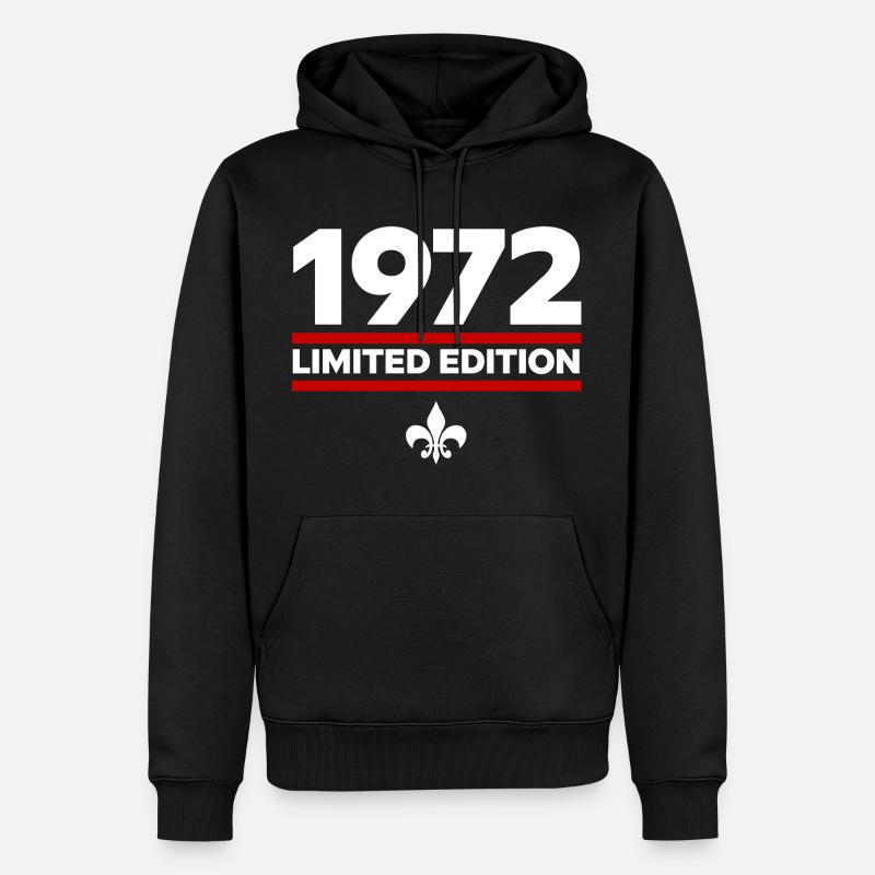 Édition limitée de 1972 - Sweat à capuche Premium bio Homme - noir