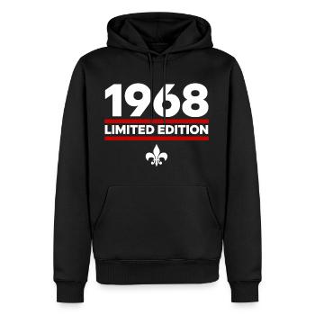 1968 Limited Edition - Men’s Premium Organic Hoodie - black - Front - Nico (187cm)
