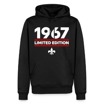 1967 Limited Edition - Men’s Premium Organic Hoodie - black - Front - Nico (187cm)