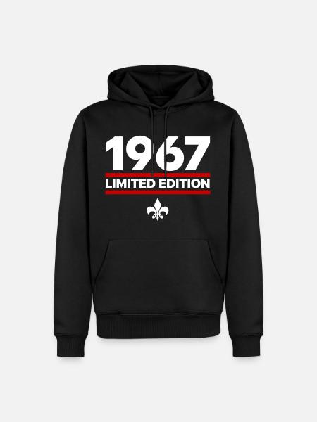 Édition limitée de 1967 - Sweat à capuche Premium bio Homme - noir