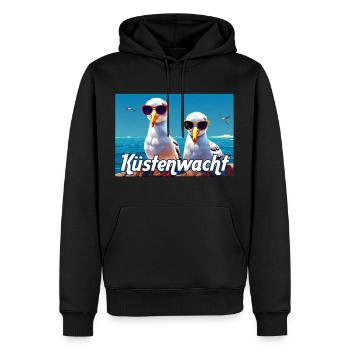 Garde-côtes Seagulls - Sweat à capuche Premium bio Homme - noir - Devant - Nico (187cm)