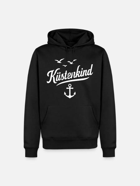 Küstenkind - Männer Premium Bio Hoodie - Schwarz