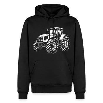 Puissance sur le terrain - Sweat à capuche Premium bio Homme - noir - Devant - Nico (187cm)