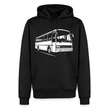 Entraîneur longue distance à l’ancienne - Sweat à capuche Premium bio Homme - noir - Devant - Nico (187cm)