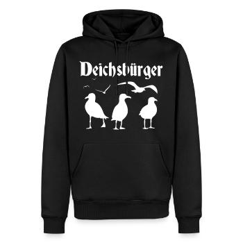 Équipage du Deichsbürger Seagull - Sweat à capuche Premium bio Homme - noir - Devant - Nico (187cm)