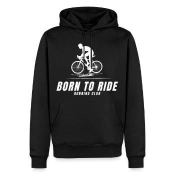Geboren, um zu fahren - Männer Premium Bio Hoodie - Schwarz - Vorne - Nico (187cm)