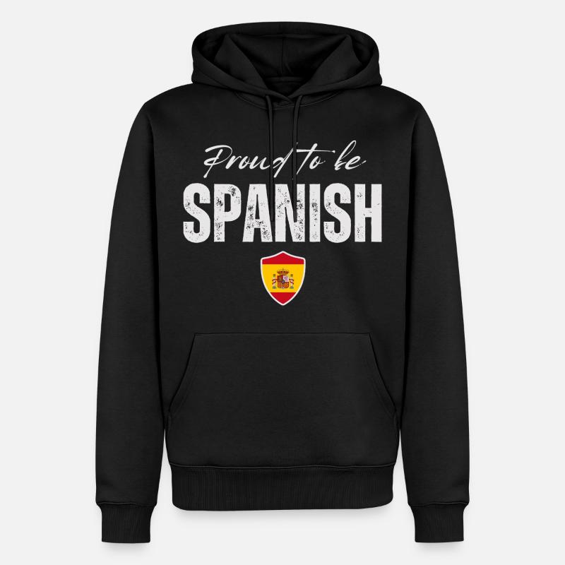 Fierté espagnole, j'aime l'Espagne - Sweat à capuche Premium bio Homme - noir