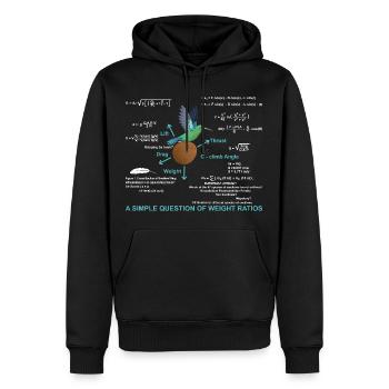 Question simple des rapports de poids - Sweat à capuche Premium bio Homme - noir - Devant - Nico (187cm)