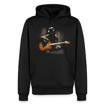 Gitarrist - Männer Premium Bio Hoodie - Schwarz - Vorne - Nico (187cm)