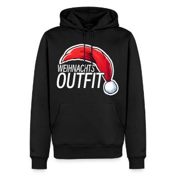 Lustiges Weihnachtsoutfit Frohe Weihnachen Funny  - Männer Premium Bio Hoodie - Schwarz - Vorne - Nico (187cm)