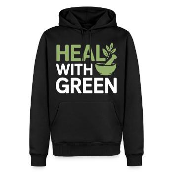 Zertifizierter Experte für klinisches botanisches Wohlbefinden - Männer Premium Bio Hoodie - Schwarz - Vorne - Nico (187cm)