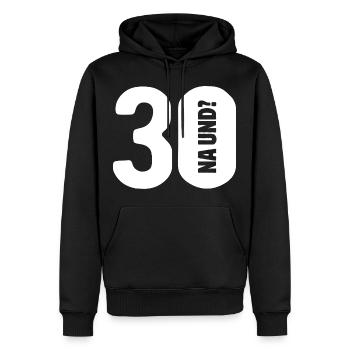 30 na und? Gar nicht so schlimm - Geburtstag - Männer Premium Bio Hoodie - Schwarz - Vorne - Nico (187cm)