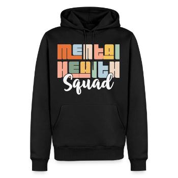 Mental Health Squad - Männer Premium Bio Hoodie - Schwarz - Vorne - Nico (187cm)