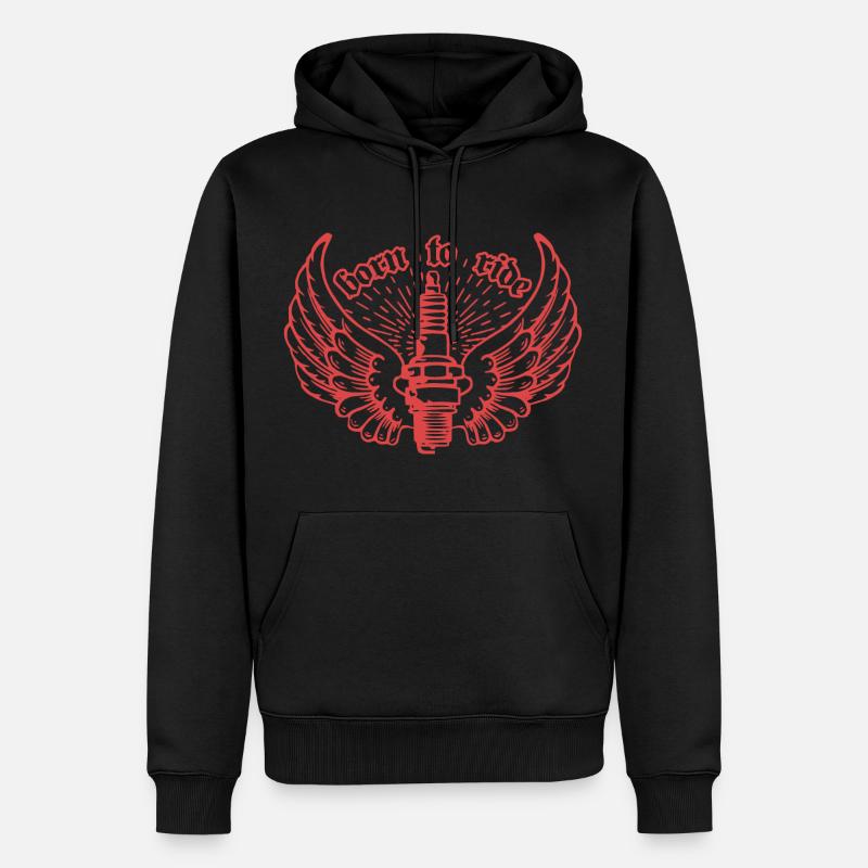 Né pour monter - Sweat à capuche Premium bio Homme - noir