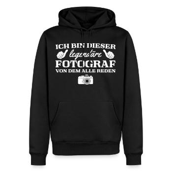 Fotografie Spruch Männer Fotograf - Männer Premium Bio Hoodie - Schwarz - Vorne - Nico (187cm)