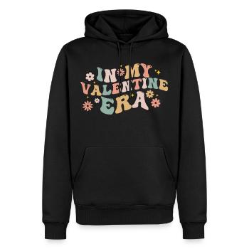 À l’époque de la Saint-Valentin - In My Valentine - Sweat à capuche Premium bio Homme - noir - Devant - Nico (187cm)