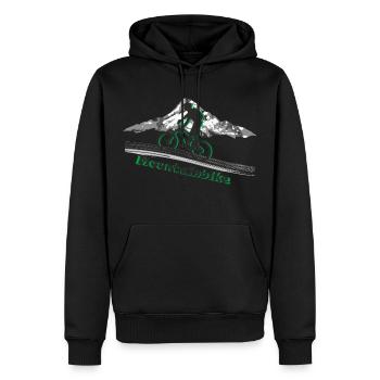 Mountainbike - Männer Premium Bio Hoodie - Schwarz - Vorne - Nico (187cm)