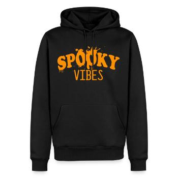 stay spooky vibes witch halloween spruch kürbis - Männer Premium Bio Hoodie - Schwarz - Vorne - Nico (187cm)