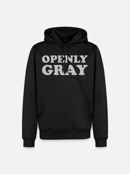 Openly Gray - Men’s Premium Organic Hoodie - black
