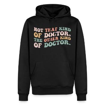 Not That Kind Of Doctor The Other Kind Of Doctor - Sweat à capuche Premium bio Homme - noir - Devant - Nico (187cm)