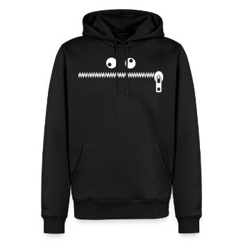 Zipper monster - Men’s Premium Organic Hoodie - black - Front - Nico (187cm)