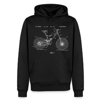Cadeau de brevet VTT VTT - Sweat à capuche Premium bio Homme - noir - Devant - Nico (187cm)