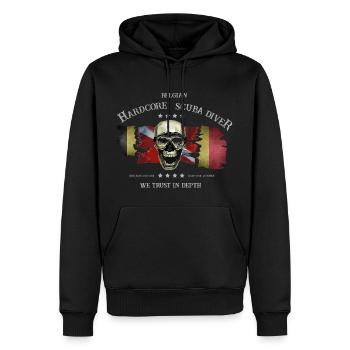Taucher Belgian Extrem Diver - Männer Premium Bio Hoodie - Schwarz - Vorne - Nico (187cm)