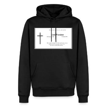 Gute Vorsaetze - Männer Premium Bio Hoodie - Schwarz - Vorne - Nico (187cm)
