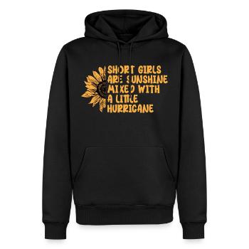 Kurze Mädchen Sonnenschein Gemischt Mit Ein Wenig Hurrikan - Männer Premium Bio Hoodie - Schwarz - Vorne - Nico (187cm)