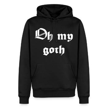 Oh mon gothique - Sweat à capuche Premium bio Homme - noir - Devant - Nico (187cm)