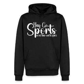 Yay Go Sports Do the Thing Win The Points - Sweat à capuche Premium bio Homme - noir - Devant - Nico (187cm)