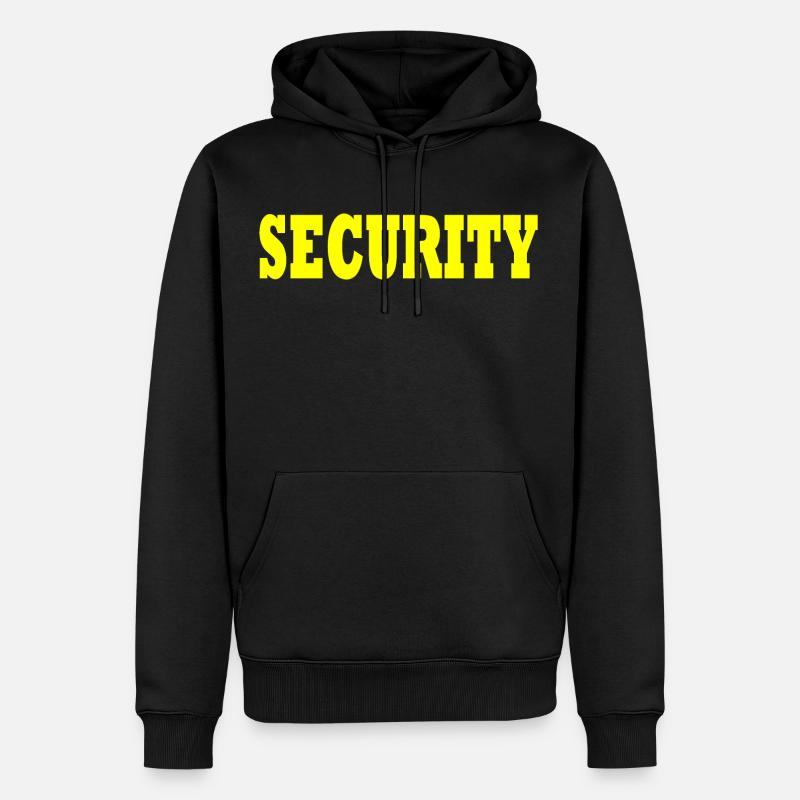 Security - Männer Premium Bio Hoodie - Schwarz