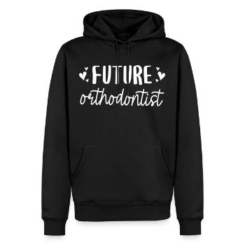 Zukünftiges Geschenk für zertifizierte Kieferorthopäden - Männer Premium Bio Hoodie - Schwarz - Vorne - Nico (187cm)