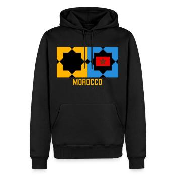 Marokkanische Zellige Marokko Algerien - Männer Premium Bio Hoodie - Schwarz - Vorne - Nico (187cm)