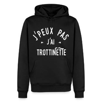 j'ai trottinette - Sweat à capuche Premium bio Homme - noir - Devant - Nico (187cm)