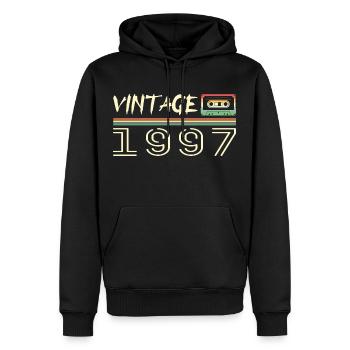 1997 Original 1997 Rétro Cadeau Anniversaire 1997 - Sweat à capuche Premium bio Homme - noir - Devant - Nico (187cm)