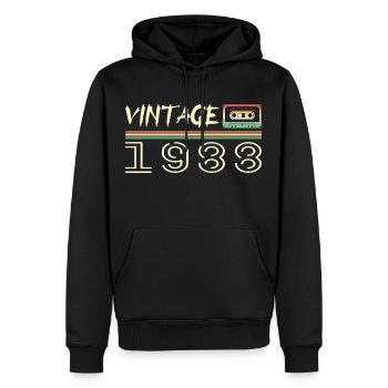 1988 Original 1988 Rétro Cadeau Anniversaire 1988 - Sweat à capuche Premium bio Homme - noir - Devant - Nico (187cm)
