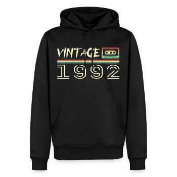 1992 Original 1992 Retro Geburtstagsgeschenk 1992 - Männer Premium Bio Hoodie - Schwarz - Vorne - Nico (187cm)