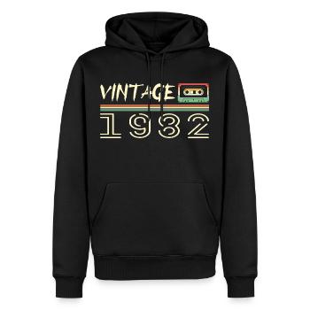 1982 Original 1982 Retro 1982 Geburtstagsgeschenk - Männer Premium Bio Hoodie - Schwarz - Vorne - Nico (187cm)