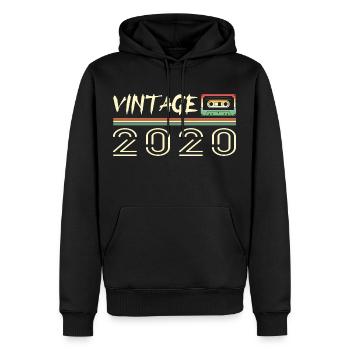 2020 Original 2020 Retro Geburtstagsgeschenk 2020 - Männer Premium Bio Hoodie - Schwarz - Vorne - Nico (187cm)