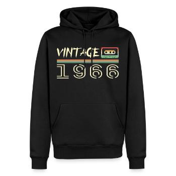 1966 Original 1966 Rétro Cadeau Anniversaire 1966 - Sweat à capuche Premium bio Homme - noir - Devant - Nico (187cm)