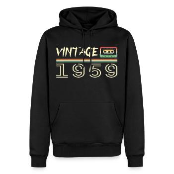 1959 Original 1959 Retro 1959 Geburtstagsgeschenk - Männer Premium Bio Hoodie - Schwarz - Vorne - Nico (187cm)