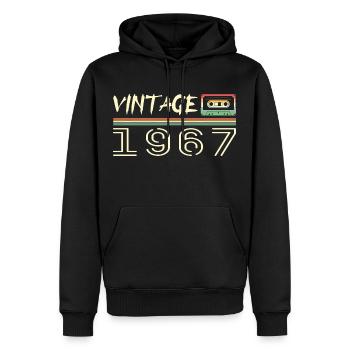 1967 Original 1967 Rétro Cadeau Anniversaire 1967 - Sweat à capuche Premium bio Homme - noir - Devant - Nico (187cm)