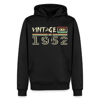1952 Original 1952 Retro 1952 Geburtstagsgeschenk - Männer Premium Bio Hoodie - Schwarz - Vorne - Nico (187cm)