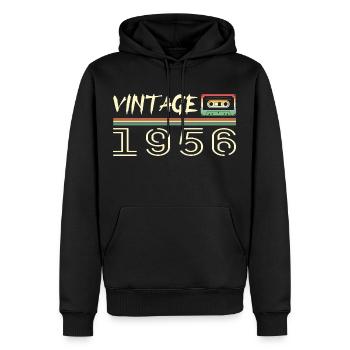 1956 Original 1956 Rétro Cadeau Anniversaire 1956 - Sweat à capuche Premium bio Homme - noir - Devant - Nico (187cm)