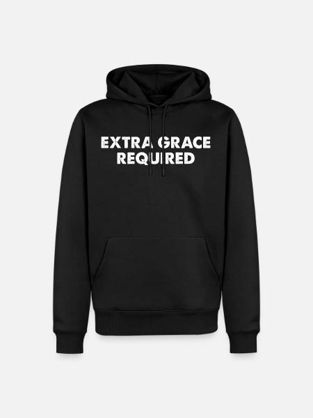 Extra Grace Required - Men’s Premium Organic Hoodie - black