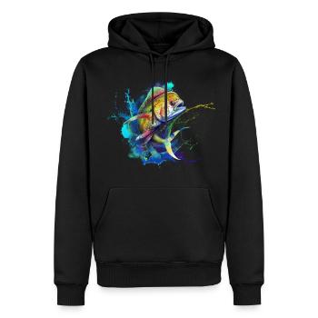 Mahi Mahi - Männer Premium Bio Hoodie - Schwarz - Vorne - Nico (187cm)